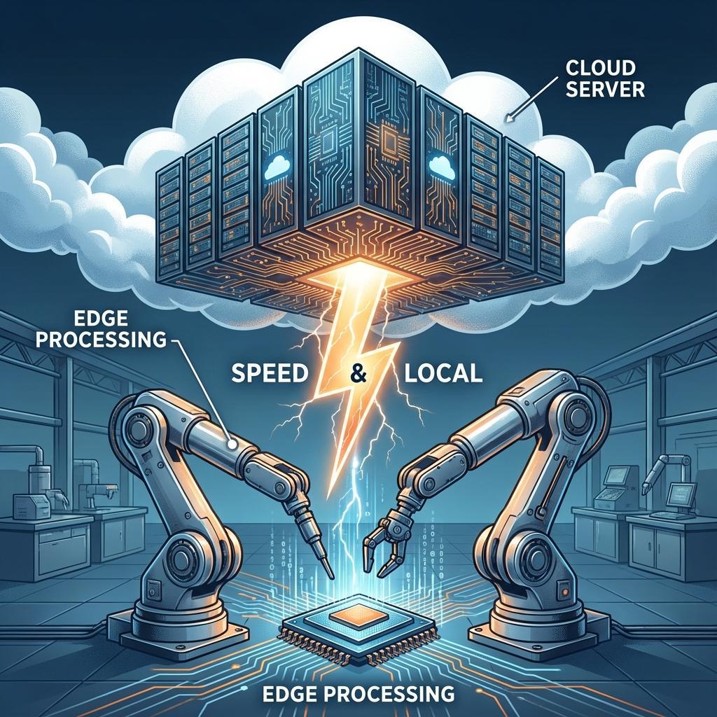 Edge AI vs. Cloud: Wann sich die Datenverarbeitung direkt an der Maschine lohnt